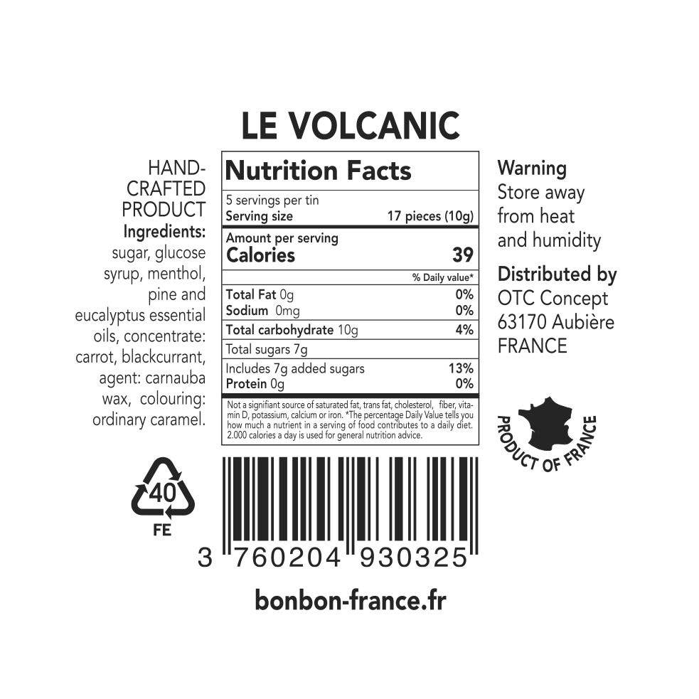 French Hard Candies - Le Volcanic Pine-Eucalyptus Candies - 50g candies
