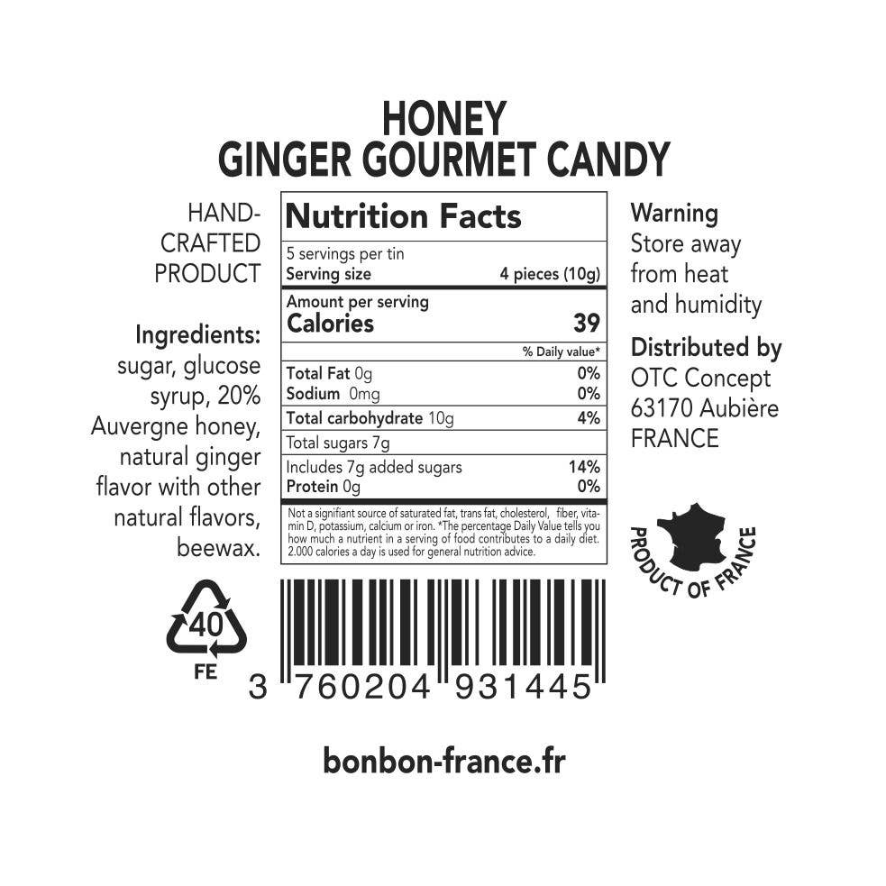 French Hard Candies - Saint-Ange Honey Ginger