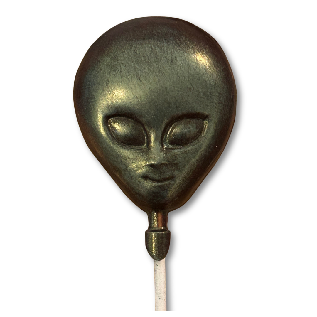 Alien Head Chocolate Lollipop