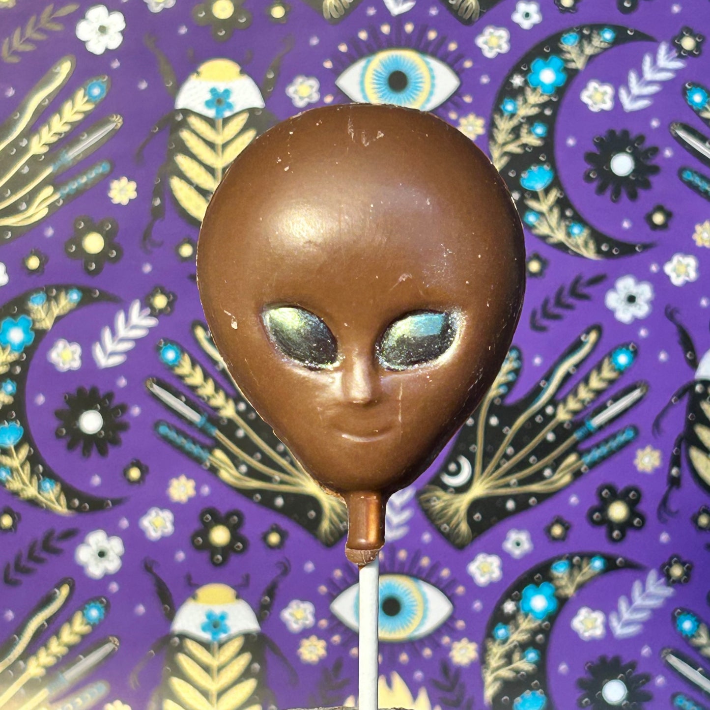 Alien Head Chocolate Lollipop