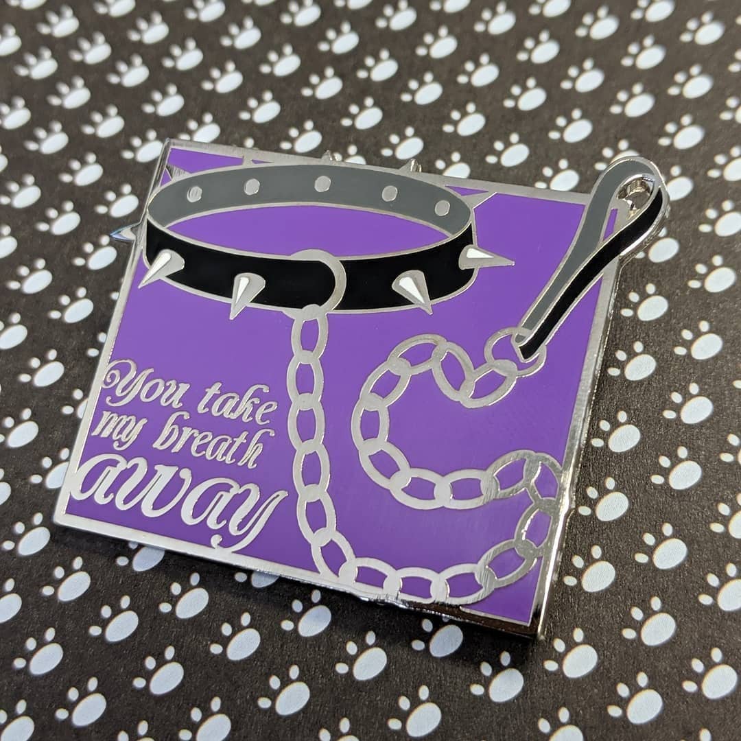 Choker - collar w/ leash enamel pin