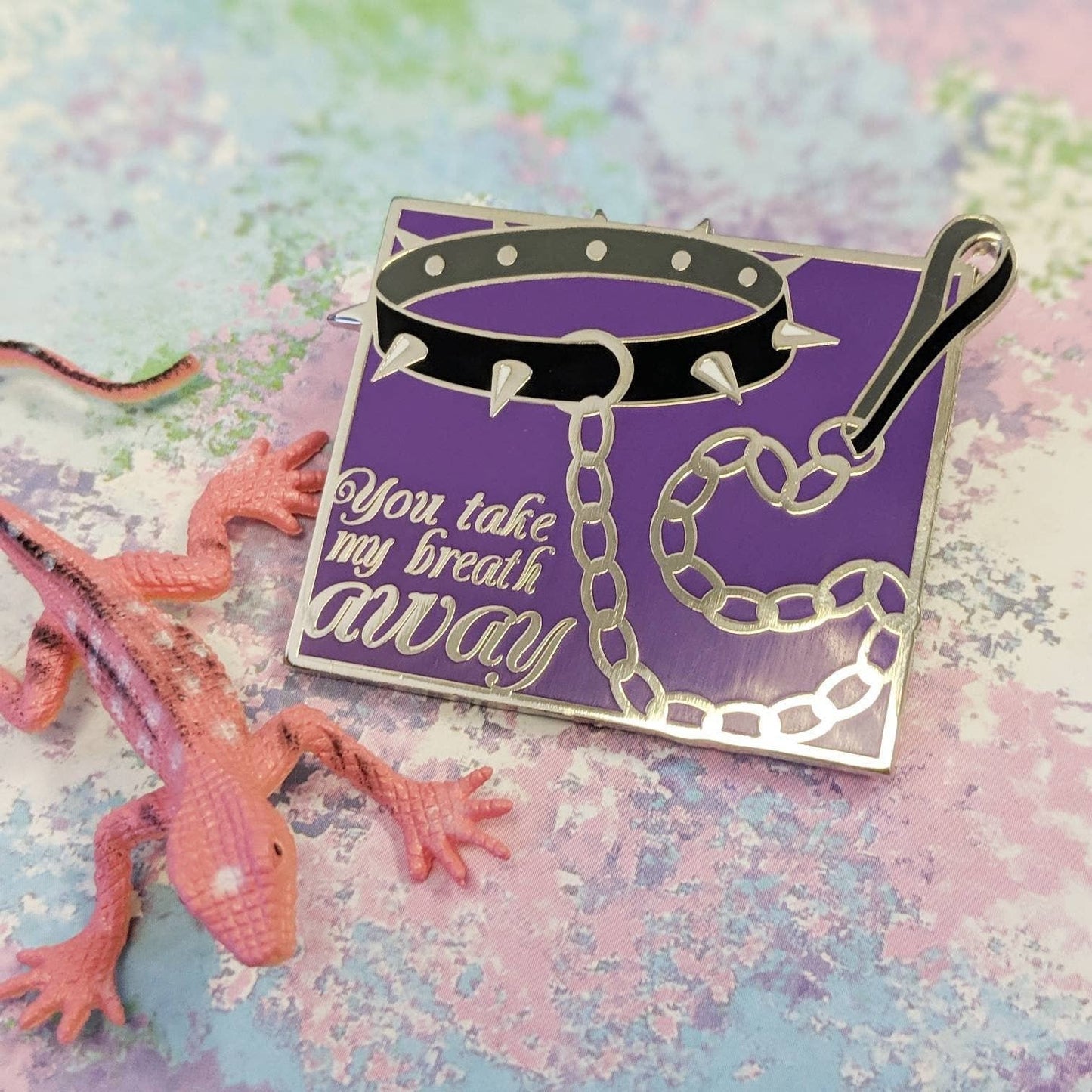 Choker - collar w/ leash enamel pin