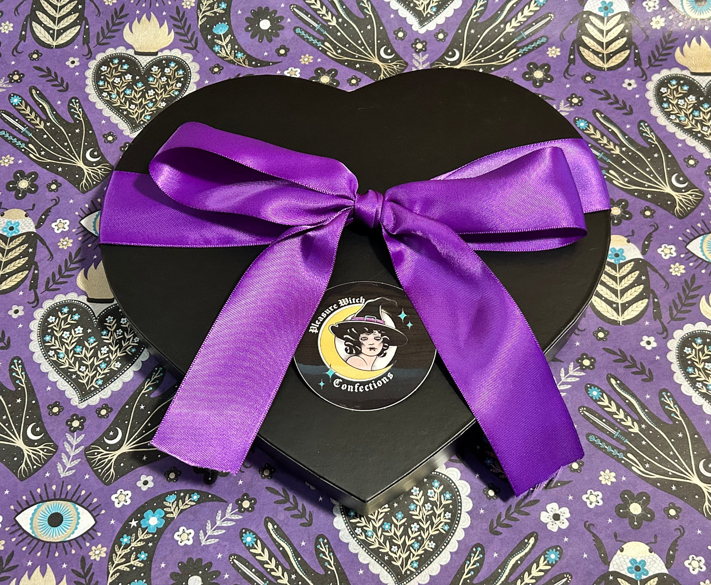 Gourmet Assorted Chocolates in Black Heart Box