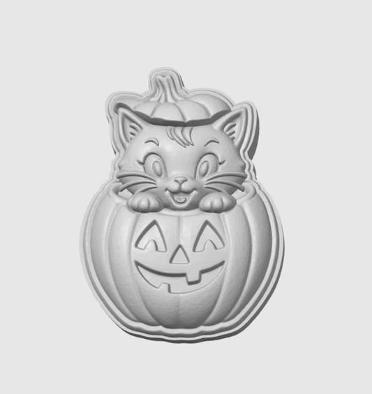 Black Cat in Pumpkin Filled Chocolate