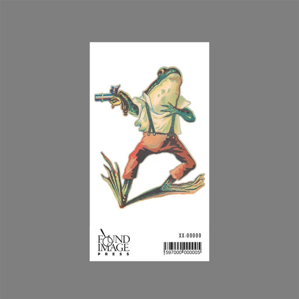 Frog with Pistol Sticker