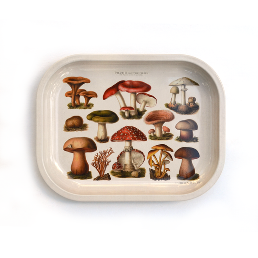 Vintage Mushroom Tray in White