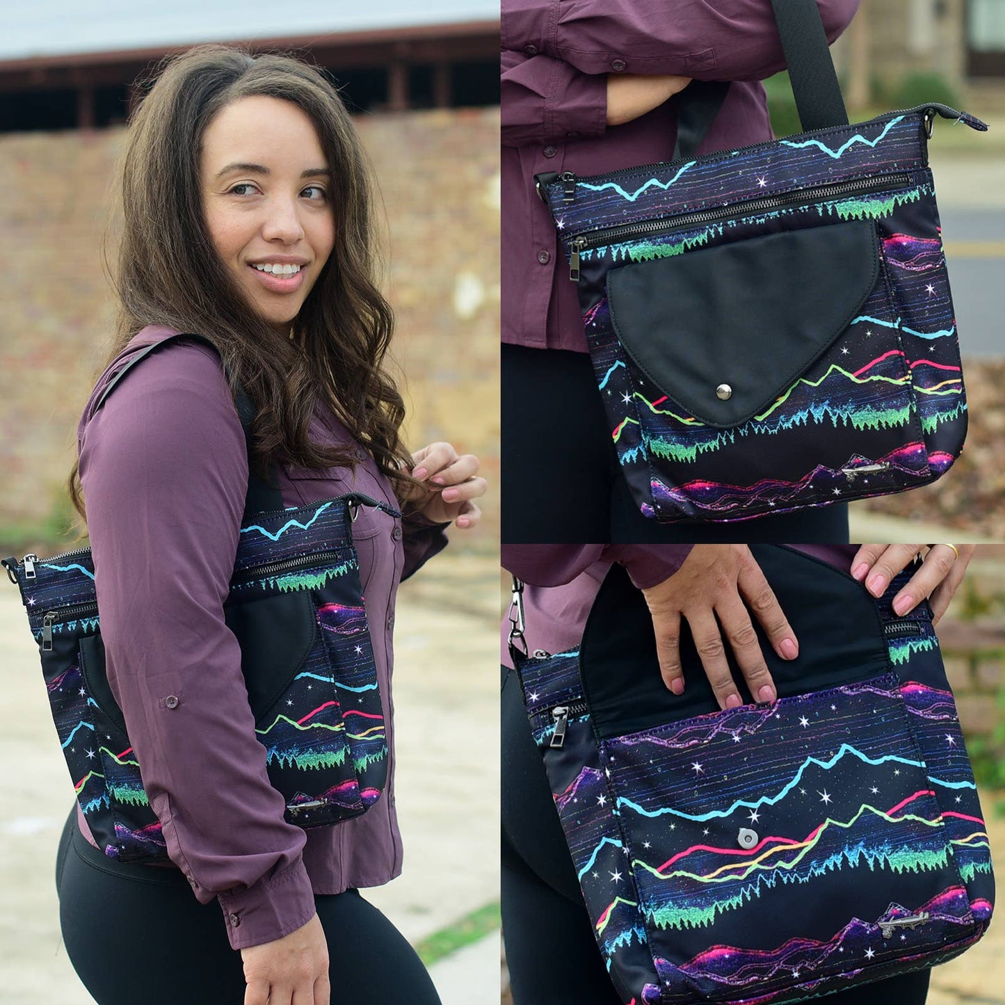 Midnight Black Sidetrack Crossbody