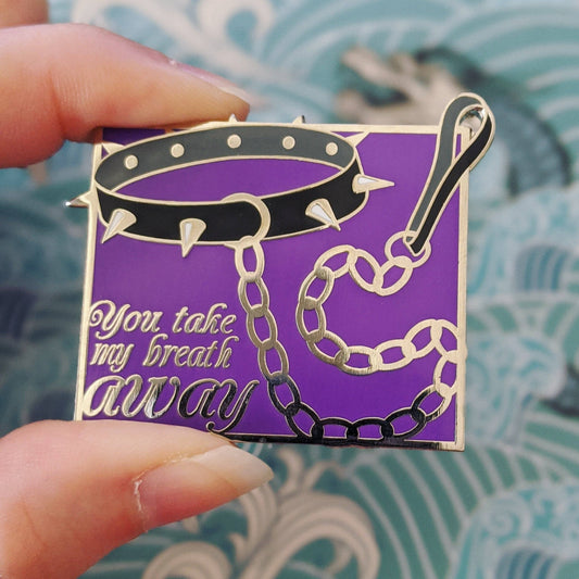 Choker - collar w/ leash enamel pin